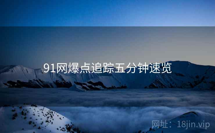 91网爆点追踪五分钟速览 91网爆点追踪五分钟速览